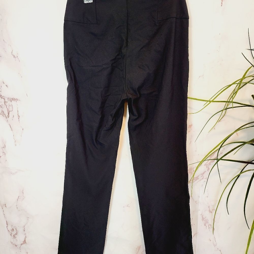 Athleta Pull On Black Split Hem Boot Cut Pants Cr… - image 5